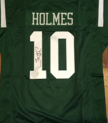 Camiseta deportiva firmada por Santonio Holmes de los Jets (GTSM Holo) Super Bowl MVP (XLIII) Ohio State Foto 1 de 3