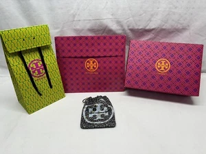 Tory Burch Empty Shoe Storage Gift Box & 3 Bags w/ Logo Tissue Paper - Picture 1 of 14