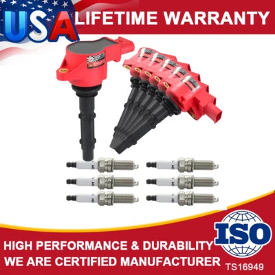 6x Ignition Coils Spark Plugs For Mercedes-Benz G550 GLK350 Dodge Sprinter UF535 - Image 1 of 4