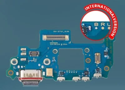 Placa de puerto de carga original Samsung Galaxy S24 FE 5G con lector de tarjetas SIM/S721B Foto 1 de 4