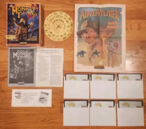 Monkey Island 2 LeChuck's Revenge PC IBM 1991 Big Box LucasArts TESTED 5.25 Disk - Picture 1 of 24