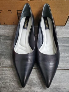 Franco Sarto 9M Black Heeled Slip Ons  - Picture 1 of 7