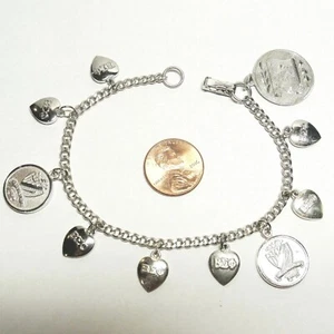 Bracciale Vintage Beta Sigma Phi Sorority Charm Anni 50 60 70 Madre Figlia - Foto 1 di 7