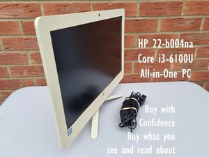 Fast Powerful HP 22-b004na 21.5” inch Full HD Core i3-6100U Win10Home Wi-Fi - Picture 1 of 24