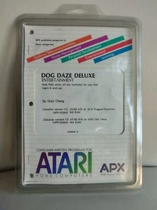 Dog Daze Deluxe; Atari 400/800/XL/XE Disk w/manual APX-20264; Plastic Cover - Picture 1 of 2