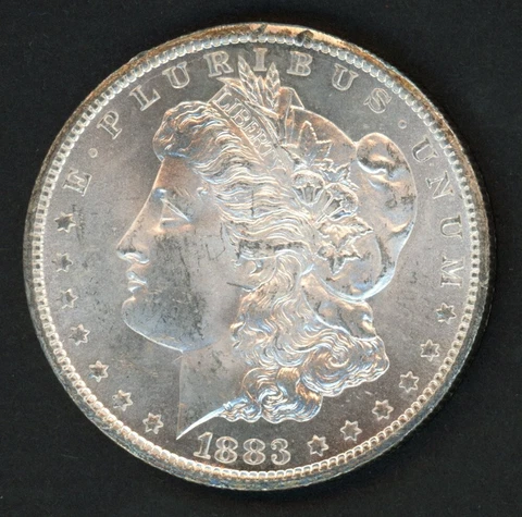 United States 1883-CC Morgan Silver Dollar BU Uncirculated Cover