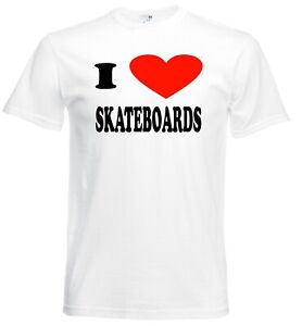 Personalised I Love Skateboard TShirt Women Men Tee Funny Novelty Gift Christmas