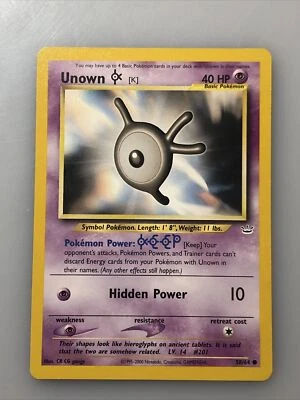 UNOWN K - Neo Revelation Set - 58/64 - Common - Pokemon Card - Unlimited - NM - Image 1 of 4
