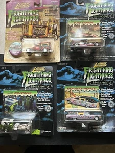 Johnny Lightning Frightning Lightnings Heavenly & Surf Hearse Undertaker vampire - Picture 1 of 5