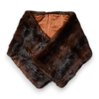 DOLCE & GABBANA Scarf Black Brown Stripe Fur Shawl Wrap 110cm x 25cm RRP 2630usd - Image 1 of 4