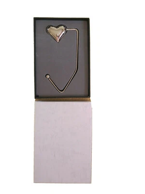 Gancio appendi borsa da tavolo in metallo CUORE portafortuna San Valentino - Immagine 1 di 4