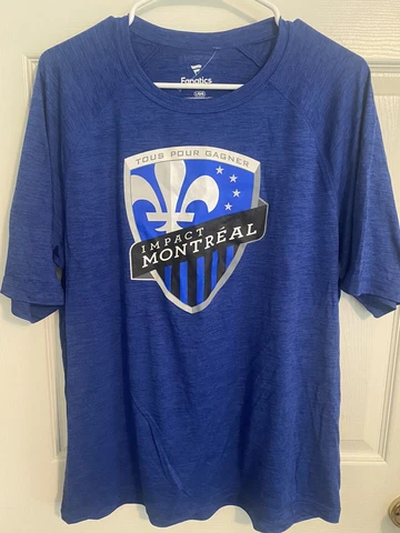New without tags Mens Fanatics Brand Montreal Impact Soccer Tshirt Size Large Cover