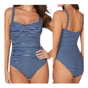 Niptuck one piece Joanne twist front striped bathing suit. Size 6 Australia - Picture 1 of 11