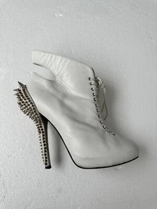 Giuseppe Zanotti White Leather Boots Size 39 - Picture 1 of 15