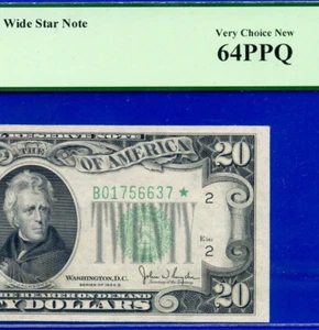 1934D $20 Federal Reserve Note PCGS 64PPQ rare 12 known New York star Fr 2058-B* - Picture 1 of 4