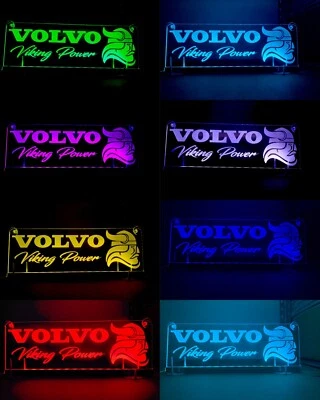 Truck Volvo Viking Power Interior Engraved Usb Led Light,7 color RGB,300x100mm - Image 1 of 4