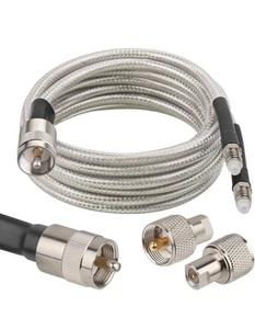 MOOKEERF Dual CB Antenna Coax Cable - 6 Feet - with PL-259 And FME Connectors - Zdjęcie 1 z 7