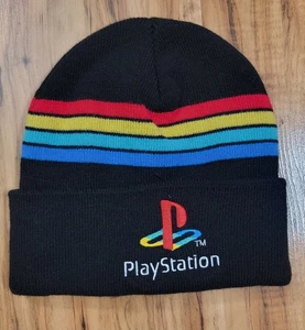 Embroidered PlayStation Black Beanie Skull Cap OSFM PS1 PS2 PS3 - Picture 1 of 6