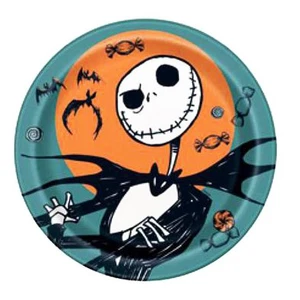 NIGHTMARE BEFORE CHRISTMAS 'The Pumpkin King' LARGE PAPER PLATES (8) Halloween - Picture 1 of 1