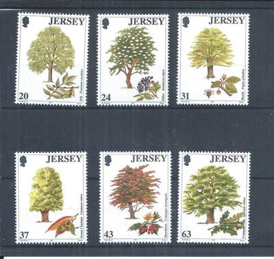 Jersey stamps.  1997 Trees MNH SG 830 - 835 (AS009) - Image 1 of 2