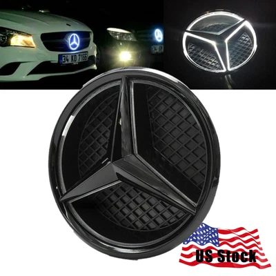 For Mercedes/Benz E C Front Grille LED Emblem Light Illuminated Logo Star Badge - Image 1 of 4