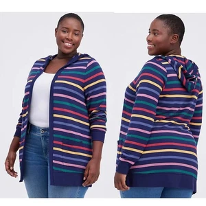 Nuevo Cárdigan Torrid 2 (2X, 18/20) Doctor Who Rainbow Stripe Con Capucha Her Universe - Imagen 1 de 2