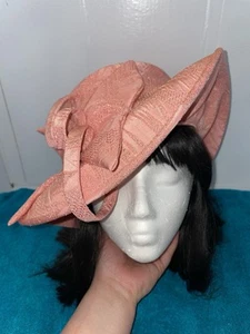 Vintage Kentucky Derby Preakness Belmont Easter Church Hat Pinkish - Picture 1 of 4