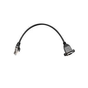 1FT RJ45 Male to Female Screw Panel Mount Ethernet Cable LAN Network Cable - Photo 1/6