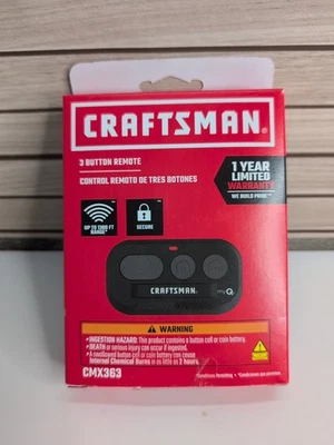Craftsman Visera de 3 Botones Abridor de Puerta de Garaje Modelo Remoto: CMX363 #6498 Foto 1 de 4
