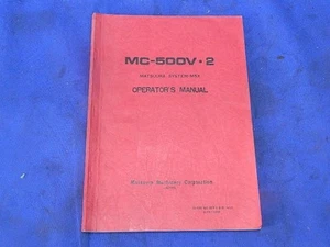 MATSUURA SYSTEM-M5X MC-500V.2 OPERATOR'S MANUAL - Picture 1 of 3