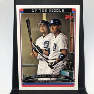 2006 Topps Ivan Rodriguez Carlos Guillen Up In The Middle Card #658 Tigers