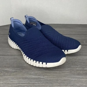 Skechers GOwalk Smart Sunday Brunch Slip On Goga Foam - Navy - Size 9 - Picture 1 of 9