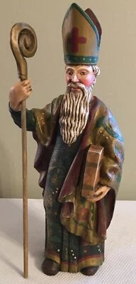 VTG 1999 SIGNED NUMBERED LEO SMITH SANTA SAINT NICHOLAS SANKT NIKOLAUS FOLK ART - Image 1 of 4