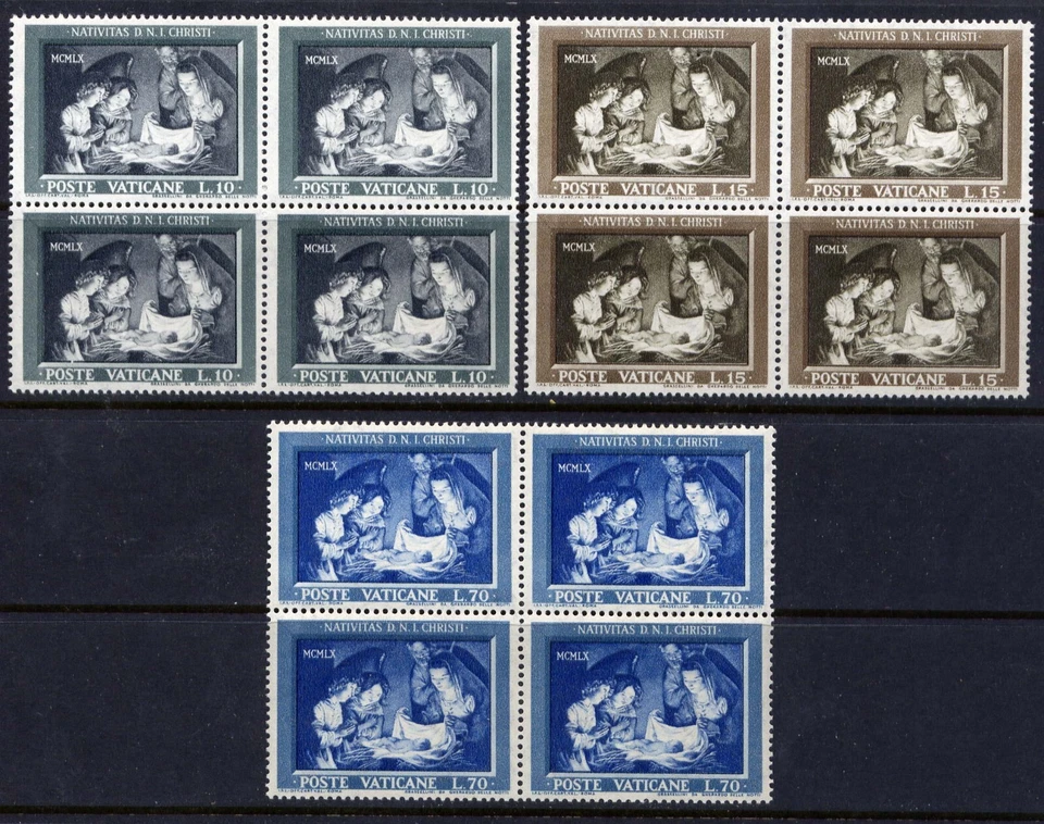 VATICAN Sc#292-4 Blk 4 1960 Painting - Holy Family By Gerard van Honthorst MNH Foto 1 de 1