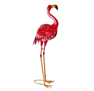 33" Tall Outdoor Garden Statue Flamingo with Sturdy Stand in Pink - Image 1 of 2