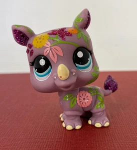 ❤ Littlest Pet Shop ❤ LPS #2342 - Authentic Sparkle / Glitter Rhino - Picture 1 of 5
