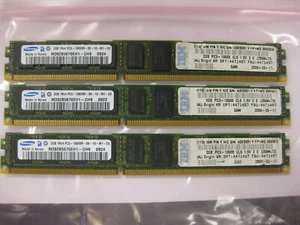 3x 2GB Samsung 2Rx8 PC3-10600R DDR3 1333 MHz Mem M392B5673EH1-CH9 PrecisionT5500 - Picture 1 of 9