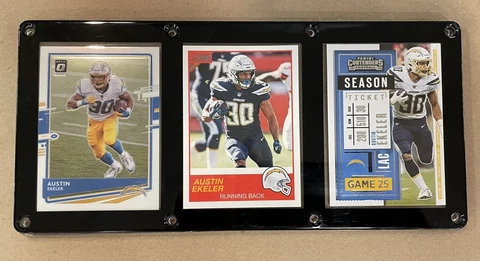 AUSTIN EKELER 3 CARD PLAQUE LOS ANGELES CHARGERS Cover