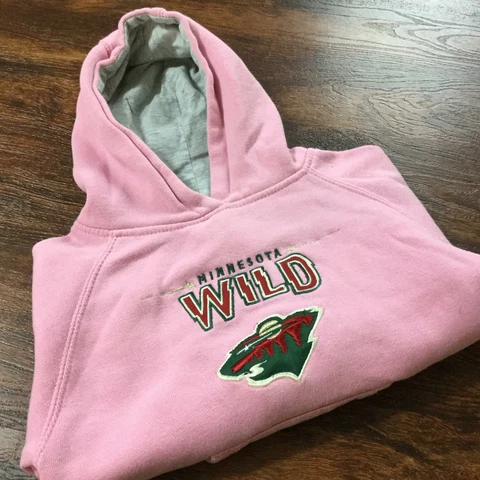 REEBOK Minnesota Wild Pullover Pink Hoodie Sweatshirt Toddler Girl's Size 2T Cover