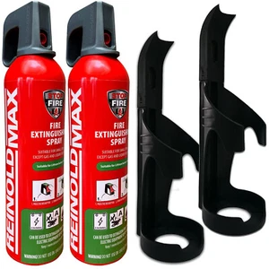 Feuerlöschspray Lithium Feuerlöscher A F 2x 750ml inkl. 2x Wandhalterung - Bild 1 von 2