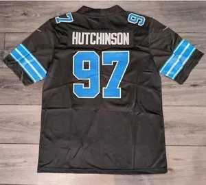 Aidan Hutchinson #97 Detroit Lions Black Football Men Jersey Large - Picture 1 of 3
