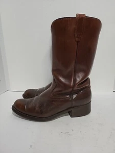 AVONITE HYPALON BROWN LEATHER WESTERN COWBOY OIL RESISTANT MENS 9EW BOOTS - Picture 1 of 7