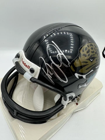 2000 Bowman Reserve Signed Riddell Mini Football Helmet Jaguars RJ Soward Cover