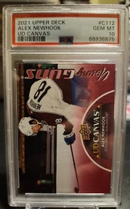 2021-22 Upper Deck UD Canvas Young Guns #C112 Alex Newhook RC Rookie PSA 10 - Picture 1 of 2