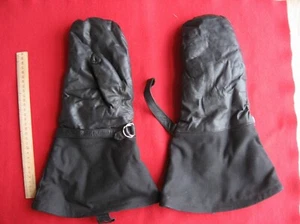 Sowjetische Oldtimer Polizist GAI Motorrad Leder Winter Handschuhe, UdSSR Biker Fäustlinge - Bild 1 von 9