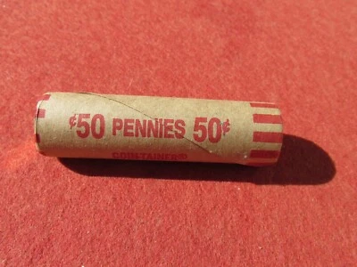 1991 D ORIGINAL WRAPPED ROLL BU UNCIRCULATED LINCOLN CENT PENNIES Memorial type - Image 1 of 4