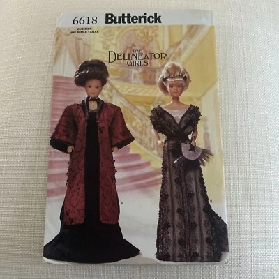 Butterick Pattern # 6618 - Barbie "The Delineator Girls" Circa 1908 Gowns - NEW - Image 1 of 2