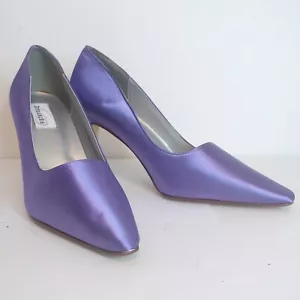 Dyeables Debutante Purple Satin Pumps High Heels. Size 10B - Picture 1 of 6