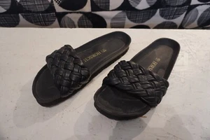 Horsch Pantoletten 45 schwarz Leder Sandalen Übergröße - Bild 1 von 10
