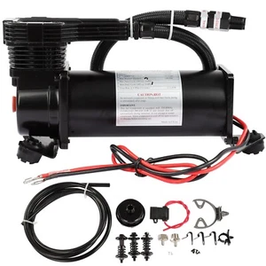 Single Stealth Black Air Compressor For Air Suspension 12V 200 PSI Kit - Bild 1 von 9